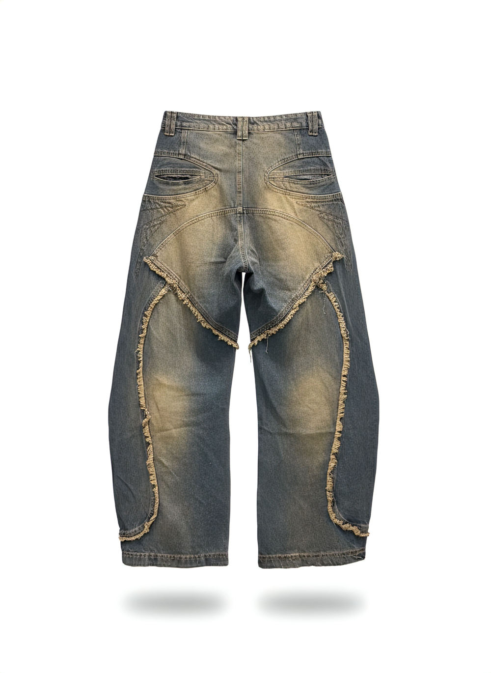 Loose Fit Patchwork Jeans