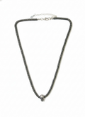 Hematite Bead Skull Necklace