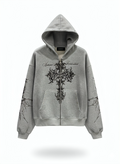 Gothic Graphic Zip-up Hoodie