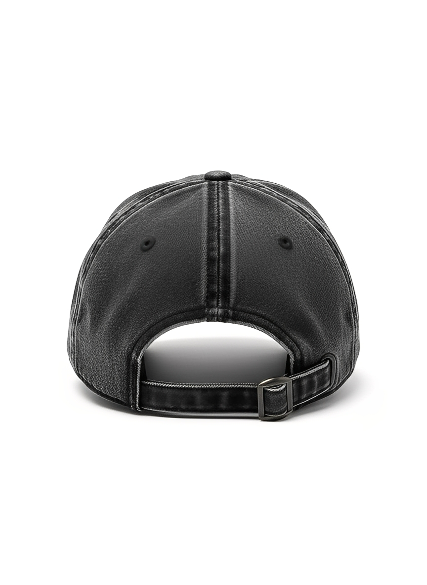 Vintage Washed Black Distressed Cap
