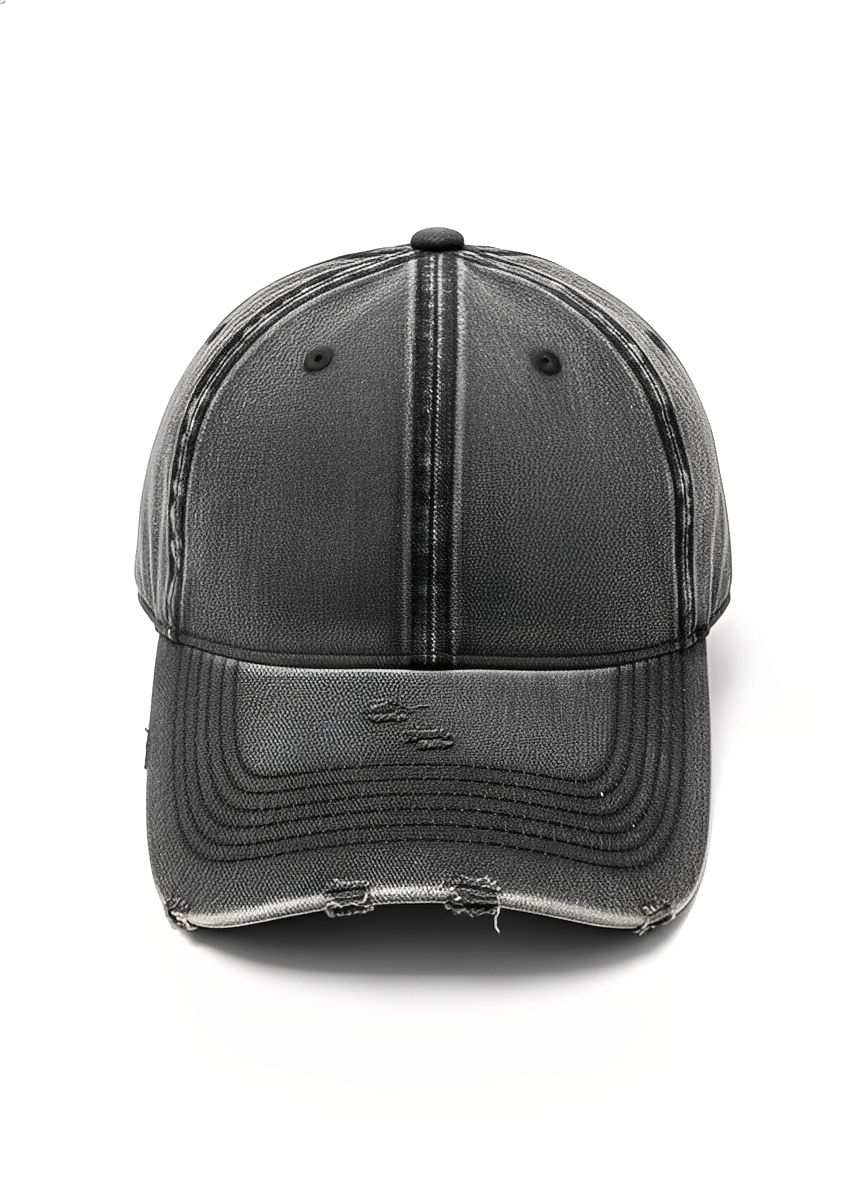 Vintage Washed Black Distressed Cap