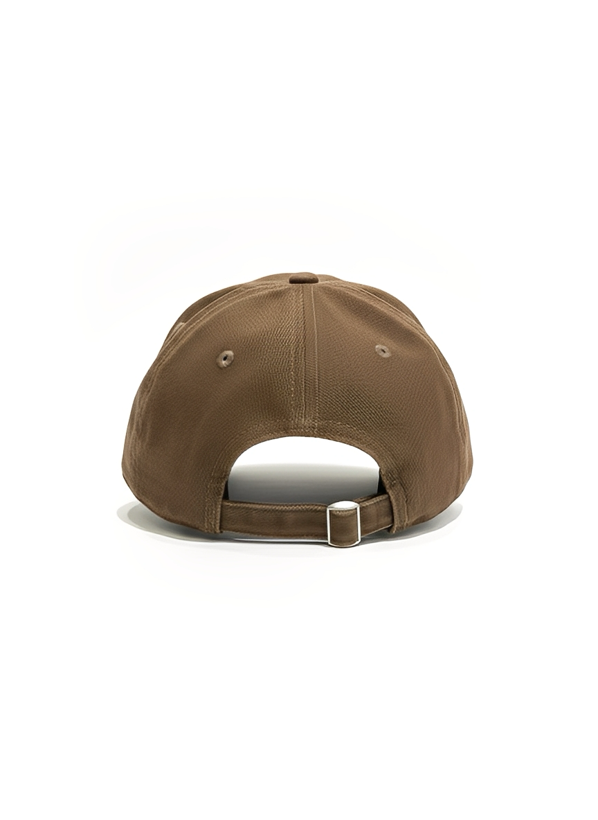 Brown Washed Distressed Logo Baseball Cap