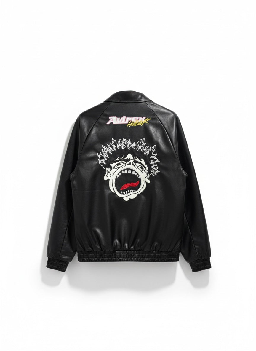 Leather Graphic Jacket