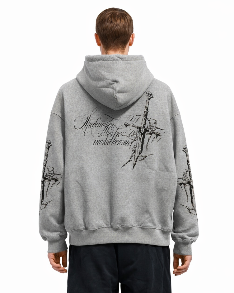Gothic Graphic Zip-up Hoodie