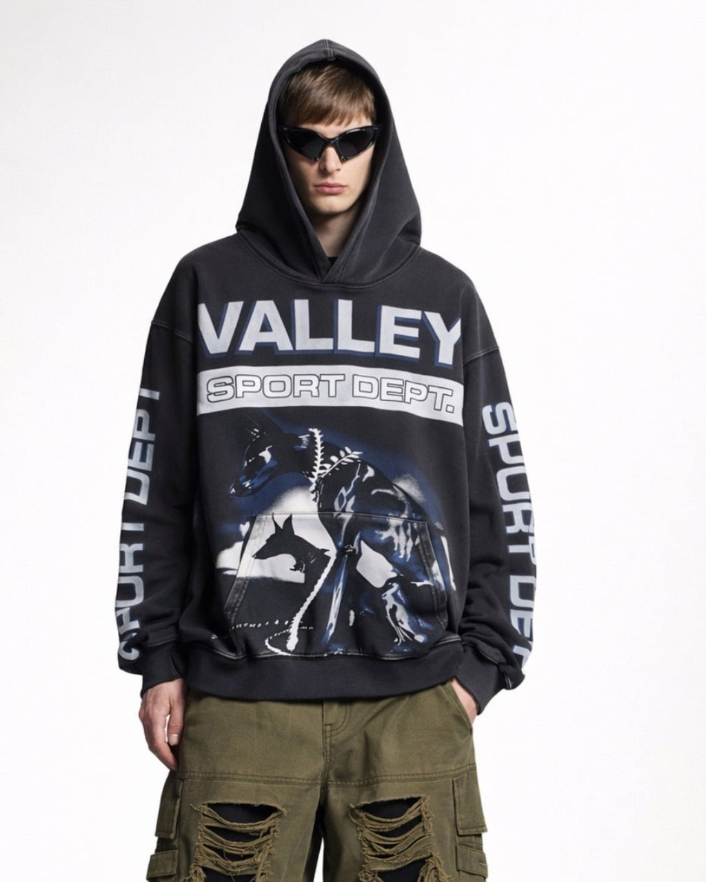 Oversized Printed Hoodie